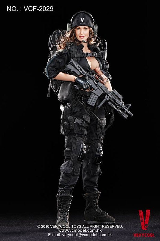 Verycool 1/6 12" VCF-2029 Female Shooter Black Ver Action Figure