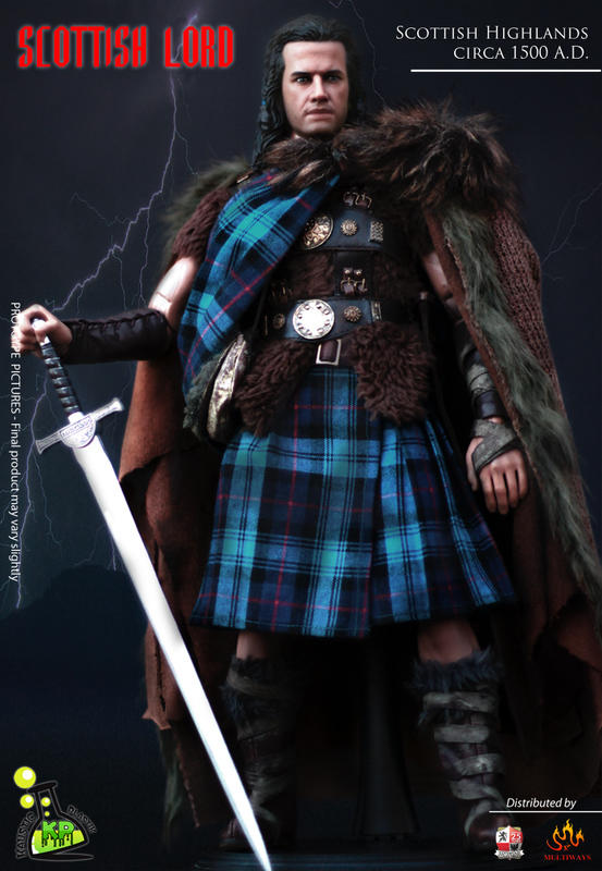 Kaustic Plastik 12" 1/6 KP0012 Scottish Highlands Circa 1500 AD Scottish Lord Action Figure