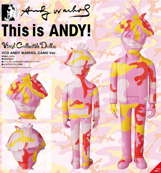 Medicom Toy Noiguramu VCD Vinyl Collectible Dolls Andy Warhol Camo ver 9" Vinyl Figure