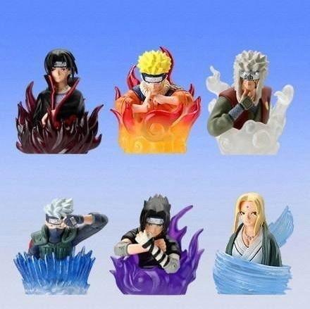 Bandai Naruto Stamp Ninja Symbol Gashapon Part 2 6 Collection Figure Set