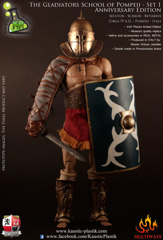 Kaustic Plastik 12" 1/6 KP0004 The Gladiators School Of Pompeii Anniversary Edition Action Figure