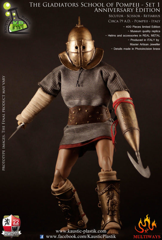 Kaustic Plastik 12" 1/6 KP0004 The Gladiators School Of Pompeii Anniversary Edition Action Figure