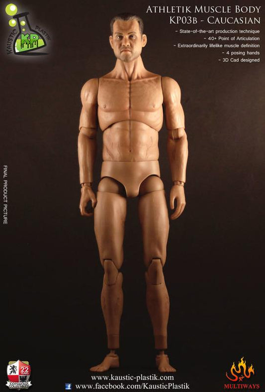 Kaustic Plastik 12" 1/6 KP03B Athletic Muscle Body Caucasian Action Figure