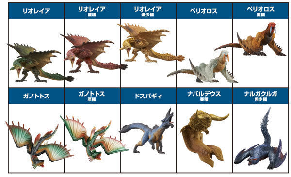 Bandai Monster Hunter Illustrations Part X 10 10 Trading Figure Set