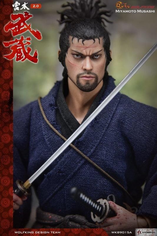 Wolfking 1/6 12" WK89015A Miyamoto Musashi 2.0 Action Figure