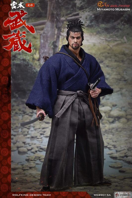 Wolfking 1/6 12" WK89015A Miyamoto Musashi 2.0 Action Figure