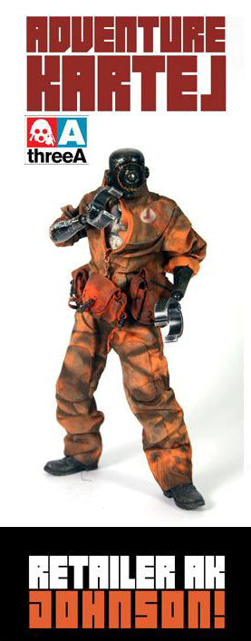 ThreeA 3A Toys 2011 Ashley Wood Adventure Kartel Ankou Johnson 12" Vinyl Figure