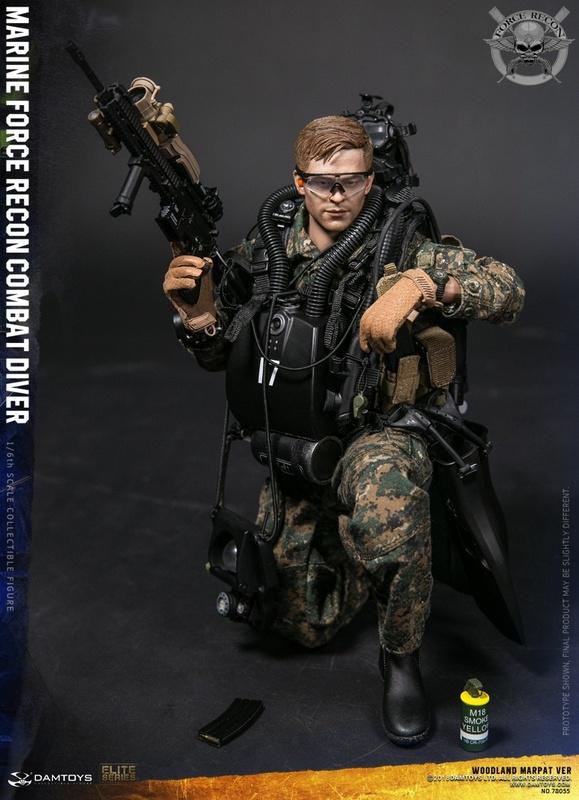 DAMTOYS 78056 1/6 US MARINE FORCE RECON COMBAT DIVER MARPAT