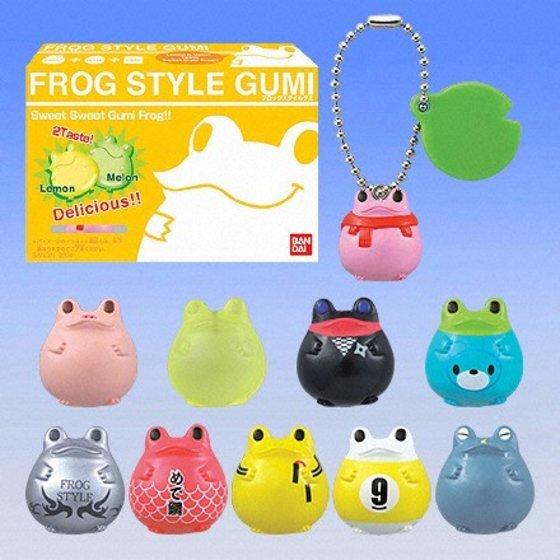 Bandai Frog Style Sweet Sweet Gumi Frog 10 Strap Collection Figure Set