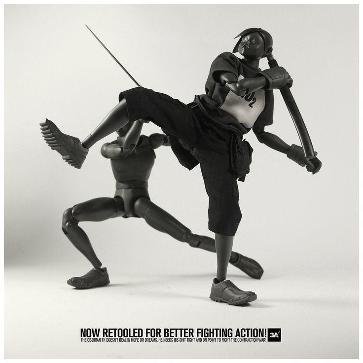 ThreeA 3AA Toys 1/6 Ashley Wood Tomorrow King TK Obsidian Popbot 12" Action Figure