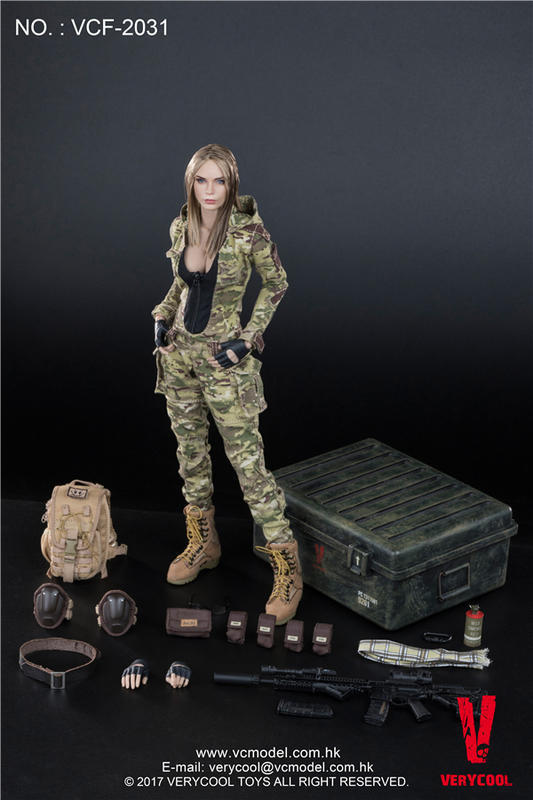 Verycool 1/6 12" VCF-2031 MC Camouflage Women Soldier Villa Action Figure
