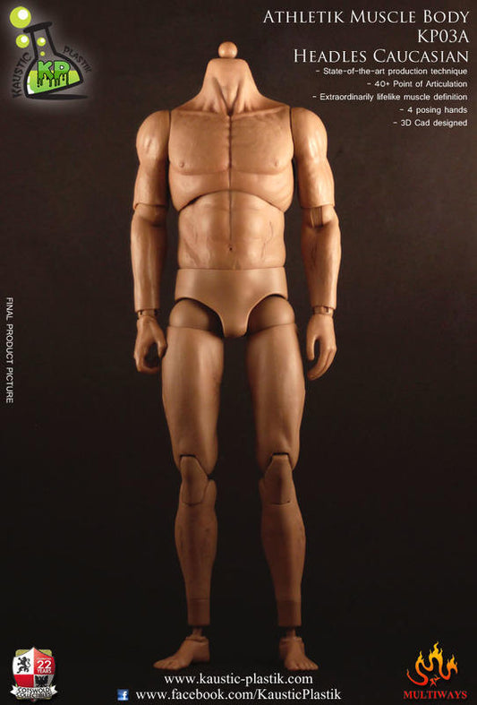 Kaustic Plastik 12" 1/6 KP03A Athletic Muscle Body Headles Caucasian Action Figure