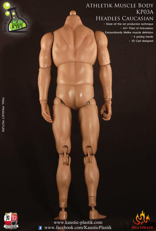 Kaustic Plastik 12" 1/6 KP03A Athletic Muscle Body Headles Caucasian Action Figure