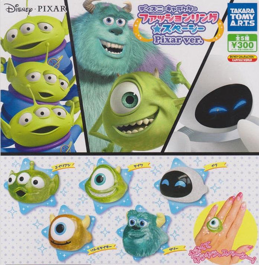Takara Tomy Disney Characters Gashapon Finger Ring Pixar ver 5 Collection Figure Set