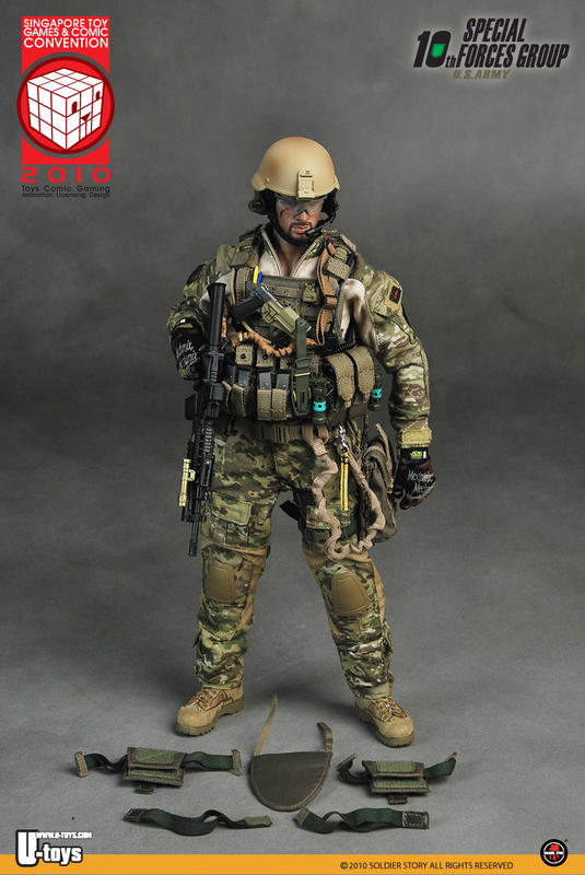 Soldier Story 1/6 12" U.S. Army Singapore Toy Games & Comic Convention 2010 U-Toys 10th Special Forces Group Action Figure