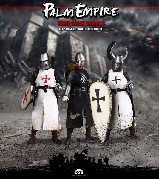 Coomodel 1/12 6" Palm Empire Three Great Knights Teutonic Templar 3 Action Figure Set