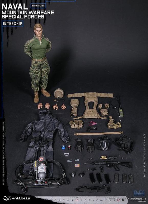 DamToys 1/6 12" Elite Series 78051 Naval Mountain Warfare Sprcial Forces In The Ship Action Figure