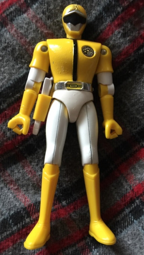 Popy Power Rangers Kagaku Sentai Dynaman Chogokin GB-95 Yellow Fighter Action Figure Used