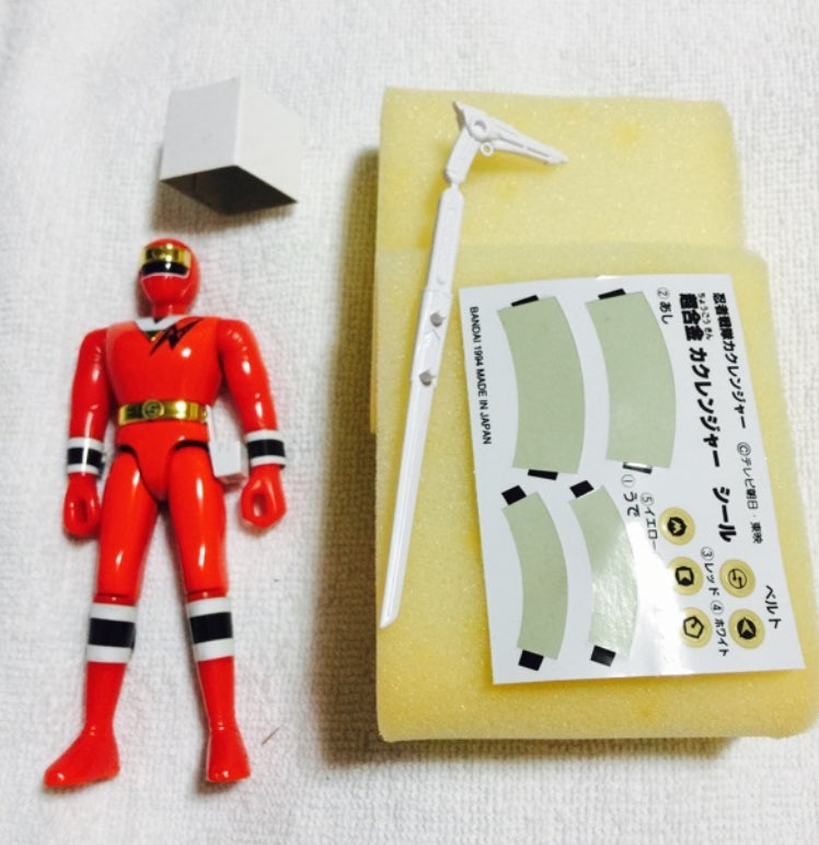 Bandai Power Rangers Ninja Sentai Kakuranger Chogokin 5 Fighter Action Figure Set Used