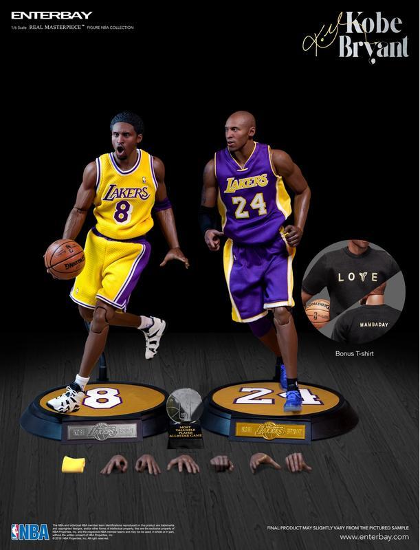 Enterbay 1/6 12" Real Masterpiece NBA Collection Kobe Bryant 3.0 Taiwan Limied Edition Action Figure