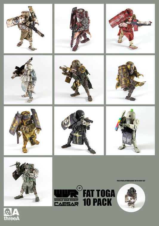 ThreeA 3A Toys 1/12 Ashley Wood WWRp Caesar Fat Toga 10 Pack w/ Square Vinyl Figure Set