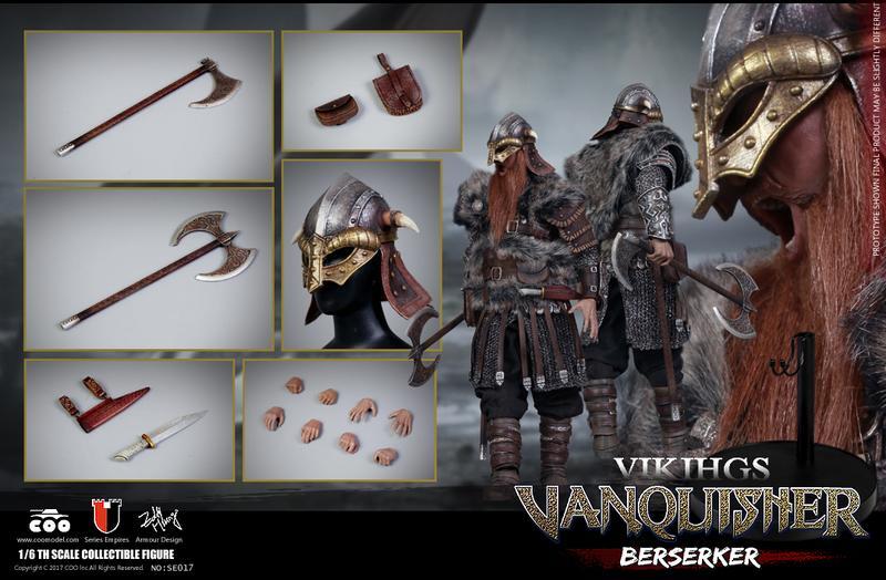 Coomodel 1/6 12" SE017 Viking Vanquisher Berserker Action Figure