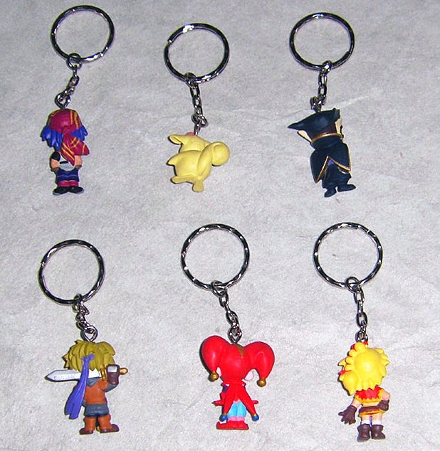 Banpresto Chrono Cross 2 6 Swing Strap Key Chain Figure Set Used