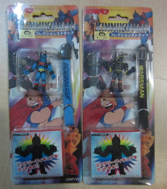 Unifive Kinnikuman Warsman Robin Mask 2 Mascot Strap Figure Set