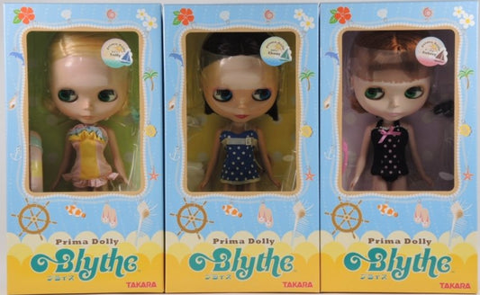 Takara 12" Neo Blythe Prima Dolly Saffy Ebony Aubrey 3 Doll Collection Figure Set