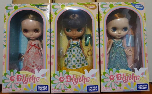 Takara 12" Neo Blythe Prima Dolly Winsome Willow Heather Sky Adorable Aubrey 3 Doll Collection Figure Set