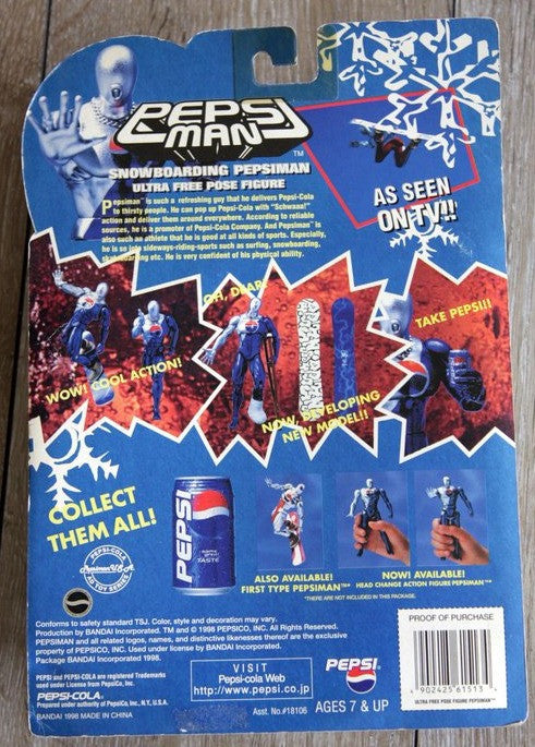 Bandai 1998 Snowboarding Pepsiman Ultra Free Pose Action Figure - Lavits Figure
 - 2