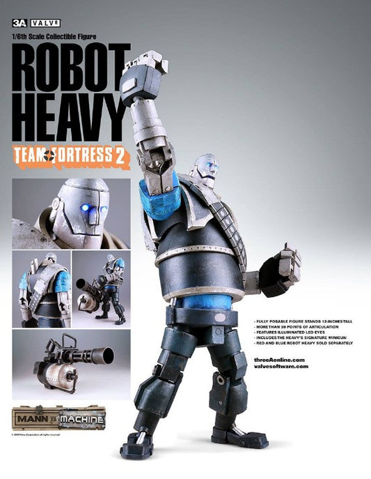 ThreeA 3A Toys Ashley Wood Team Fortress Mann vs Machine Robot Heavy Blue Ver Vinyl Figure - Lavits Figure
 - 2