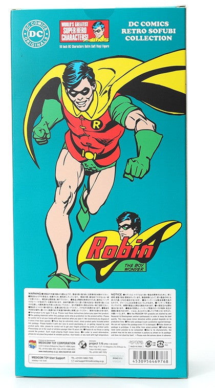 Medicom Toy DC Comics Retro Sofubi Collection Robin The Boy Wonder 10" Vinyl Figure