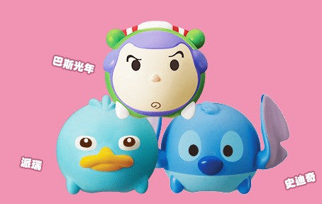 Disney Tsum Tsum Character Family Mart Limited Part 1 Set B Buzz Lightyear Perry The Platypus Stitch 3 Mini Magnet Trading Figure
