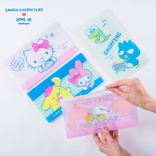 Sanrio Characters Party Time Taiwan Hong Ya Hamburgers Limited 4 Mini File Folder Set