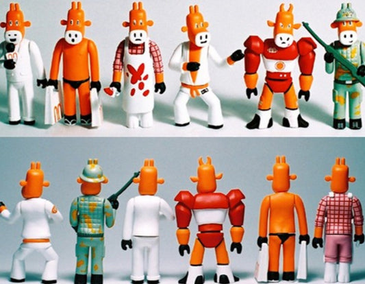 Sony Creative Products 2002 Kuntzel Deygas Winney Everybody 6 3.5" Vinyl Figure Set Used - Lavits Figure
 - 2