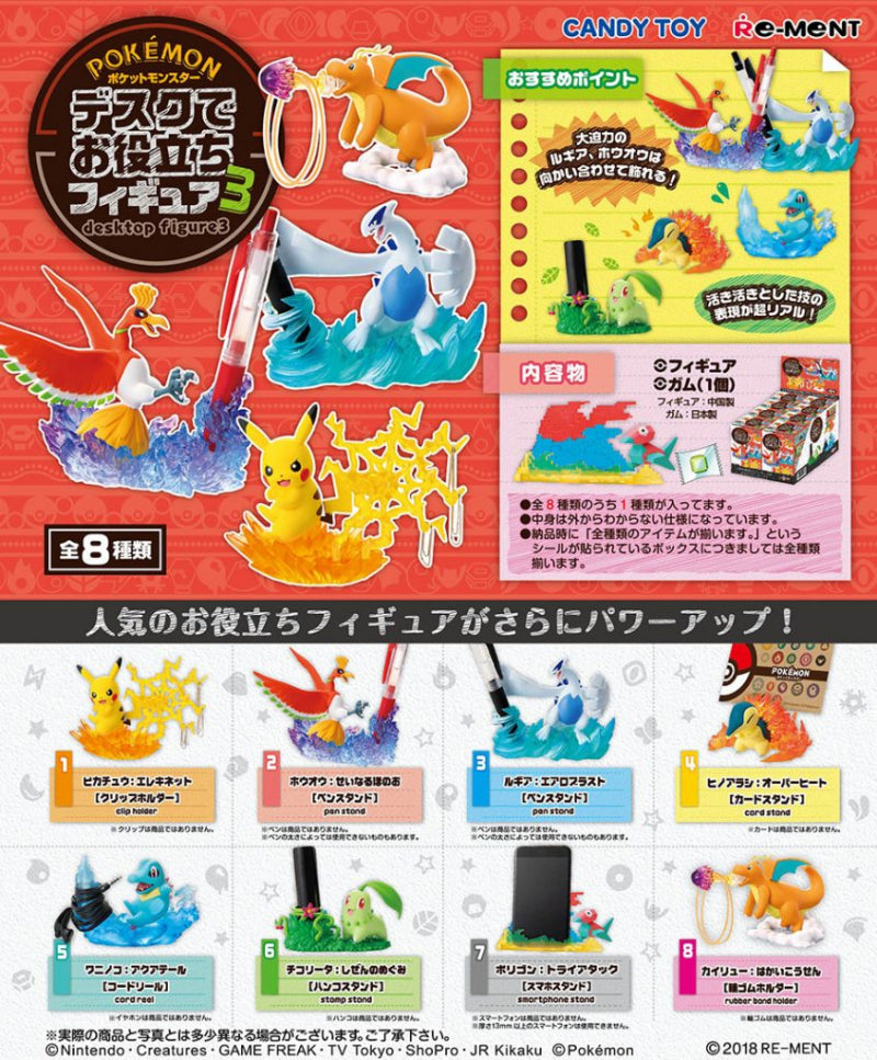 Re-ment Pokemon Pocket Monsters Desktop Figure Part 3 Sealed Box 8 Random Trading Figure Set