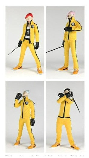 ThreeA 3A Toys 2013 Ashley Wood Tomorrow King PopBot Yellow Hornets Ver 12" Vinyl Figure Set - Lavits Figure
 - 1