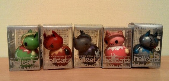 Devilrobots Hellcatz 5 Mini Figure Set Used - Lavits Figure
