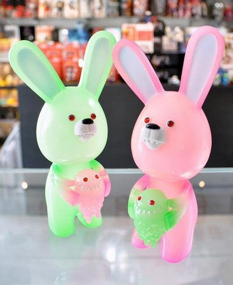 Instinctoy BanaNa ViruS Pandemic Bunny Rabbit Green & Pink GID Ver 8" Vinyl Figure Set