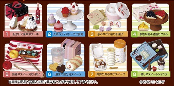 Re-ment Ekinaka Sweets 8 Miniature Figure Set