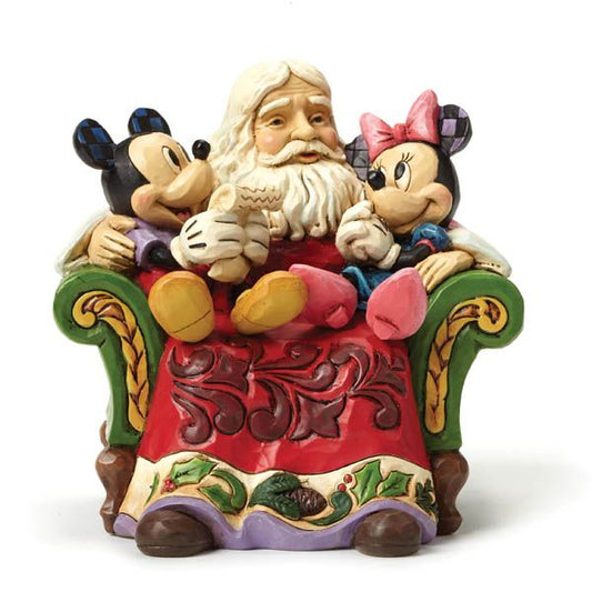 Enesco Jim Shore Disney Traditions Santa & Mickey & Minnie Mouse Christmas Collection Figure