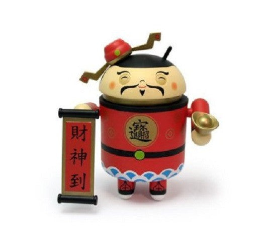 Google Android 2011 Robot Mascot Mini Collectible Special Edition Chinese New Year God of Wealth Ver 3" Vinyl Figure - Lavits Figure
 - 1