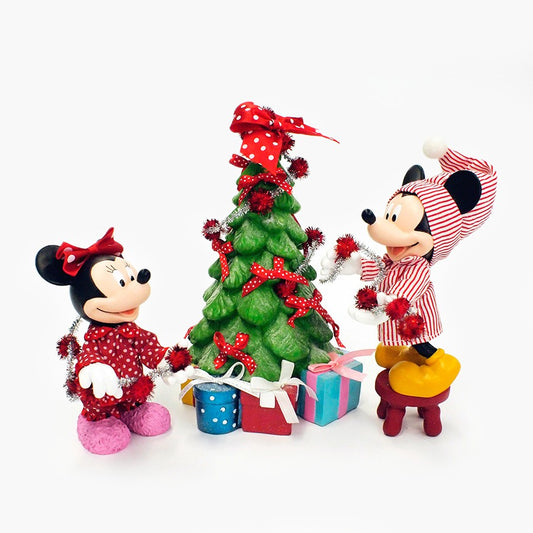 Enesco Jim Shore Disney Traditions Mickey & Minnie Mouse Christmas Tree Collection Figure