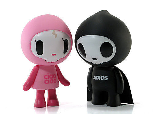 StrangeCo Simone Legno Tokidoki Brin Berliner Adios & Ciao Ciao 2 5" Vinyl Figure Set