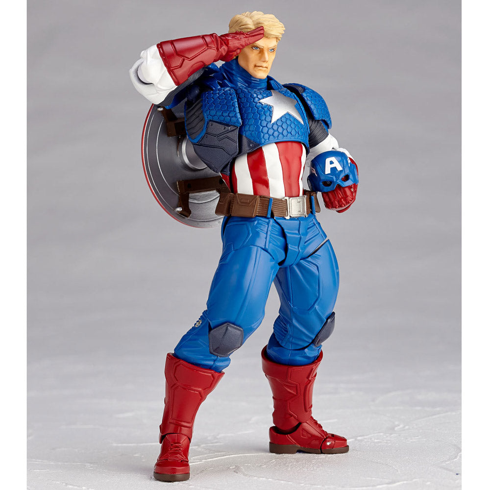 Kaiyodo Revoltech Amazing Yamaguchi 007 Marvel Captain America Action Figure