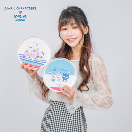 Sanrio Characters Party Time Taiwan Hong Ya Hamburgers Limited 2 8" Ceramics Plate Set