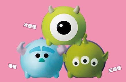 Disney Tsum Tsum Character Family Mart Limited Part 1 Set D Sulley Mike Aliens 3 Mini Magnet Trading Figure