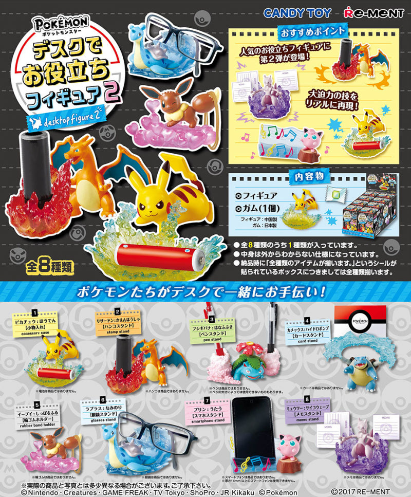 Re-ment Pokemon Pocket Monsters Desktop Figure Part 2 Sealed Box 8 Random Trading Figure Set