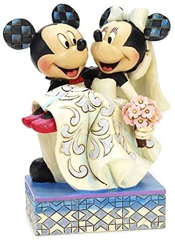 Enesco Jim Shore Disney Traditions Mickey Mouse Minnie Mouse Wedding Congratulations Collection Figure